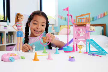 Barbie And Stacie To the Rescue Puppy Playground Playset With Doll, 3 Pet Dog Figures, & Accessories