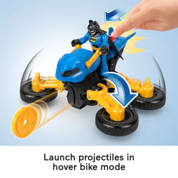 Imaginext DC Super Friends Batman Toy Figure & Transforming Batcycle, Preschool Toys - Imagem 4 de 6