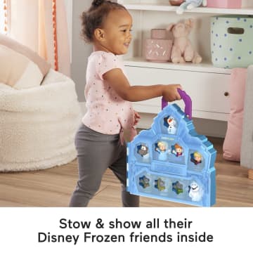 Disney Frozen Castle Playset With 9 Fisher-Price Little People Figures, Carry Along Castle Case