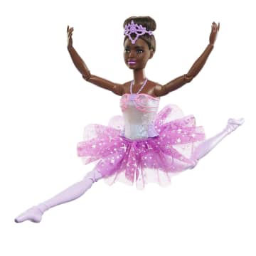 Barbie Fantasia Boneca Bailarina Luzes Brilhantes Roxa - Imagem 2 de 5