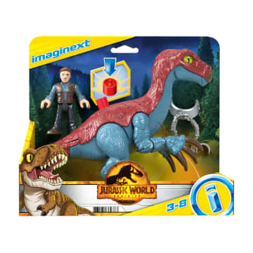Imaginext Jurassic World Dinosaurio de Juguete Therizinosaurus & Owen