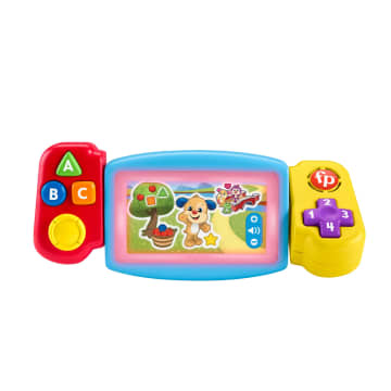 Fisher-Price Ríe y Aprende Juguete para Bebés Videojuego Portátil Aprende Conmigo