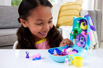 Polly Pocket Set de Juego Compacto Pijamada de Búho