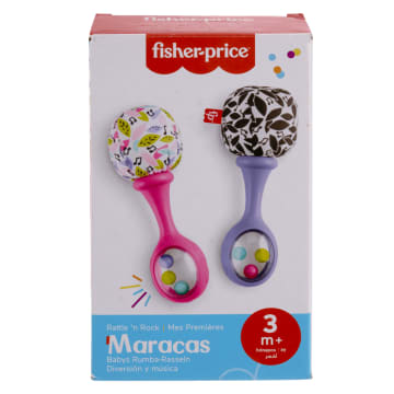 Fisher-Price Rattle ‘n Rock Maracas Set Of 2 Baby Rattles, Newborn Toys, Pink - Image 6 of 6