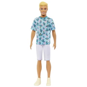 Barbie Fashionistas Ken Poupée 211, Cheveux Blonds, T-Shirt Cactus