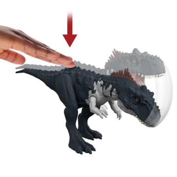 Jurassic World Dinosaurio de Juguete Rajasaurus Gris Ruge y Ataca - Imagen 4 de 6
