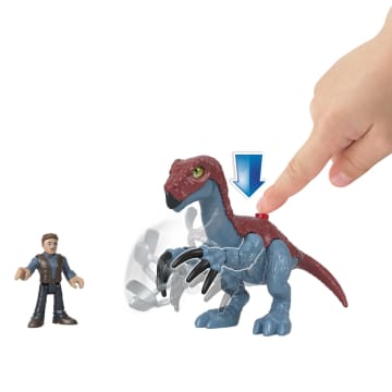 Imaginext Jurassic World Dinosaurio de Juguete Therizinosaurus & Owen