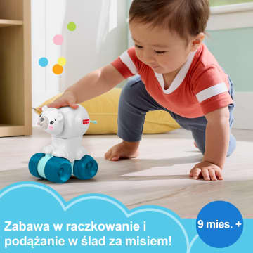 Fisher-Price Miś polarny Raczkuj za mną Zabawka do nauki raczkowania dla niemowląt 9 mies. +