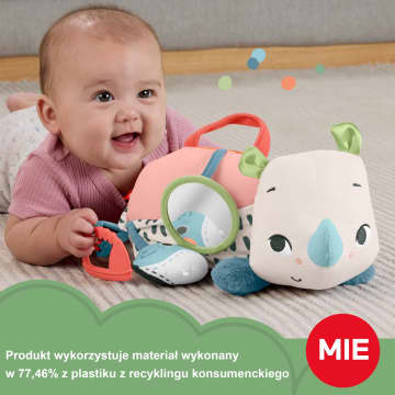 Fisher-Price Nosorożec aktywizujący Zabawka sensoryczna dla niemowląt 0+