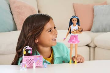 Barbie Pop En Accessoires, Babysitter Skipper Met Wiegje, Speelset