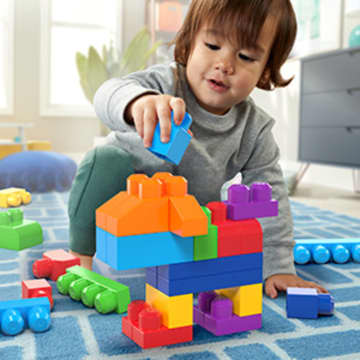MEGA BLOKS First Builders Big Building Bag Toy Blocks With Storage Bag (80 Pieces) For Toddler