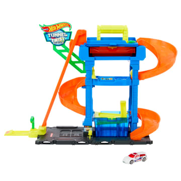 Hot Wheels City met 1 speelgoedauto, handmatige lift, helling als