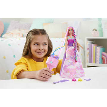 Κούκλα Και Αξεσουάρ Barbie Πριγκίπισσα Ονειρικά Μαλλιά Με Εργαλείο Για Πλεξίδες