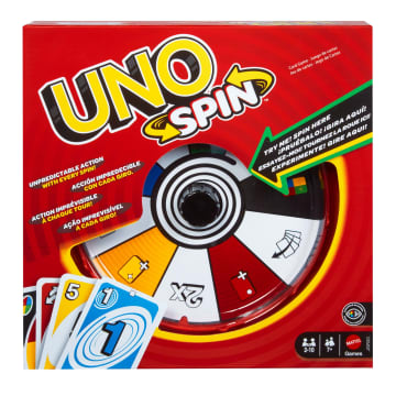 UNO Spin Card Game For Kid, Adult & Family Nights, Classic Play With Spinner
