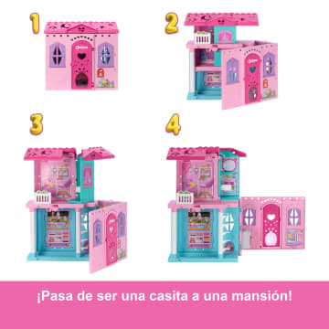 Casa De Muñecas Desplegable De Chelsea De Barbie Con Muñeca Y Más De 15 Accesorios, La Casa Se Amplía A Más De 43,2X33Cm