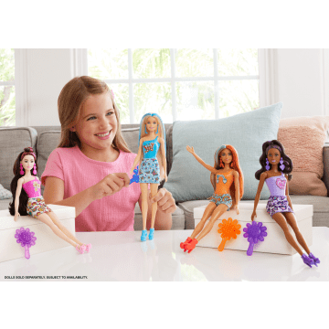 Barbie Doll With 3 Puppies Playset - Bath Time Toy With Tub & Accessories For Kids