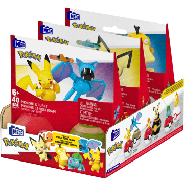 MEGA Bloques De Construcción Pokémon Pack 2 Pokeballs Con Personajes Surtido