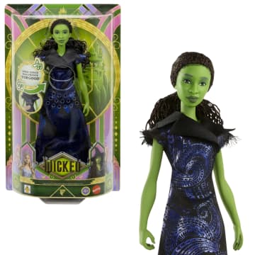 Mattel Wicked Emerald City Dessertwagen Mit Elphaba-Puppe – Spielzeug-Set Mit 7 Zubehörteilen