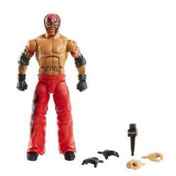 Mattel WWE Elite Collection - Dominik Mysterio, action figure da collezione alta 15+ cm con 25 punti d'articolazione, design realistico e mani intercambiabili, giocattolo per bambini, 8+ anni, HTX21