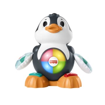Fisher-Price Linkimals Valentin le Pingouin, Jouet pour Bébé Interactif d'Apprentissage, Sons/Lumières, Multicolore, 9+ Mois