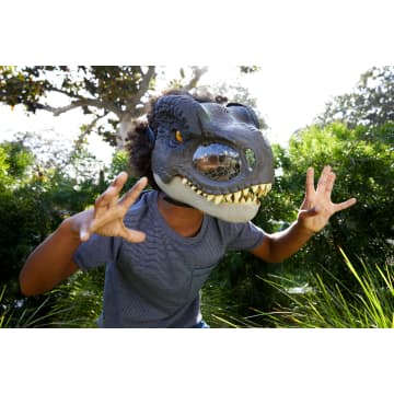 Jurassic World Brinquedo Máscara Morde e Ruge de T-Rex